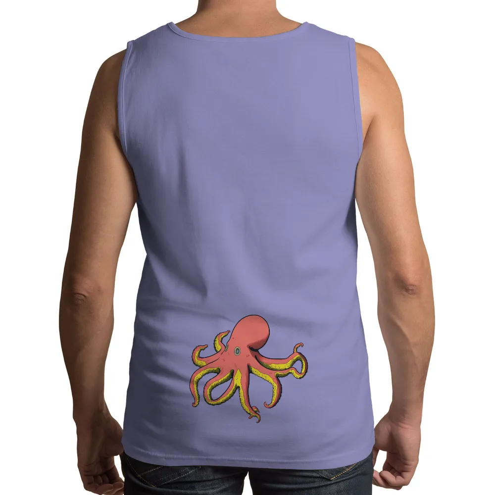 TShirt Design: Otto the Octopus - Colorful Underwater Adventure|men's art cotton colorful printed loose casual shirts