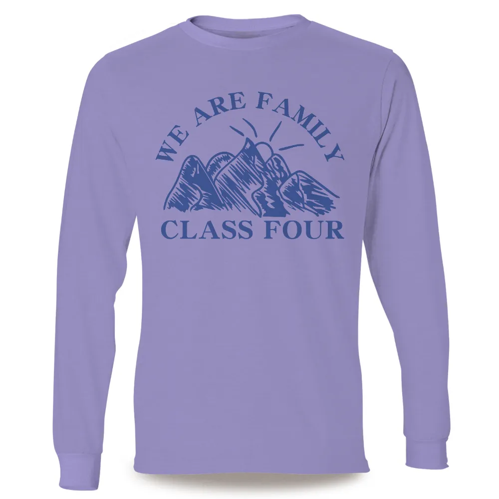 T-Shirt Printing: We Are Family - Class Four Mountains Design|4th of july matching family shirts