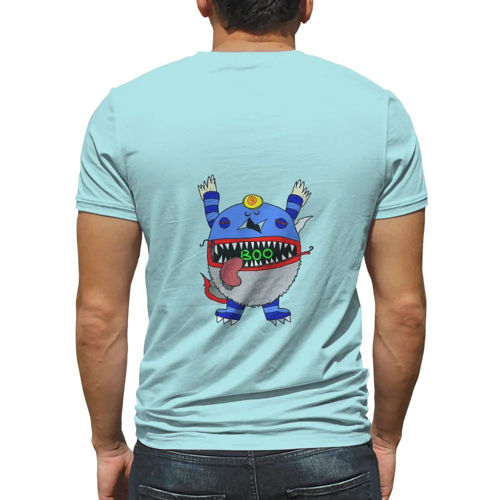 TShirt Design: Whimsical Monster Boo - Halloween Spirit| Halloween-themed monster