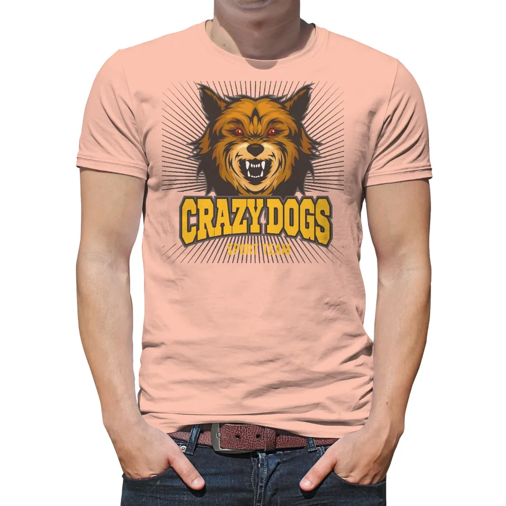 Custom Tee Shirts: Unleash Your Inner Beast with the Crazy Dogs Sport Team|dog fathers day shirt