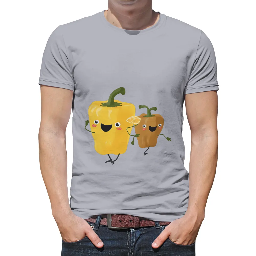 T-Shirts Custom: Sunny and Rusty - Whimsical Pepper Friends|red hot chili peppers 2022 shirt