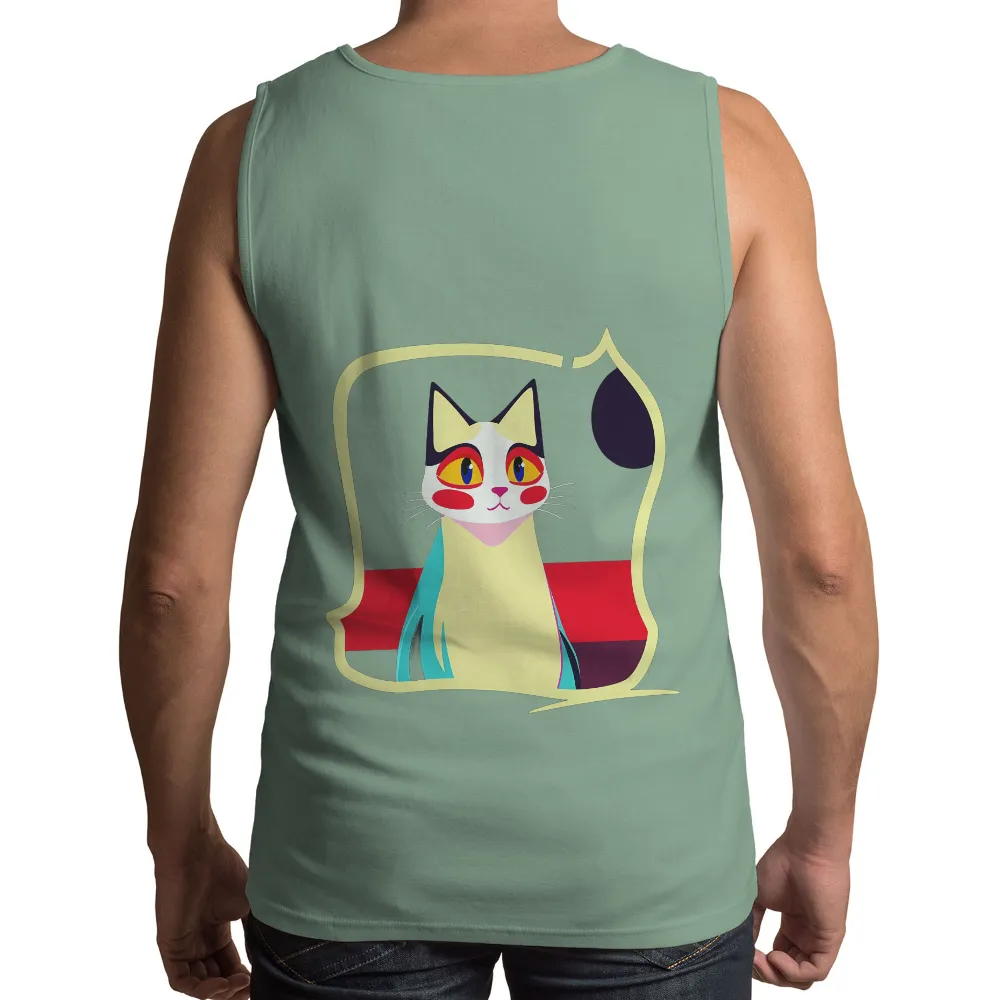 Custom Tee Shirts: Luna, the Dream Guardian - Whimsical Cat Design|a lab karate cat t shirt