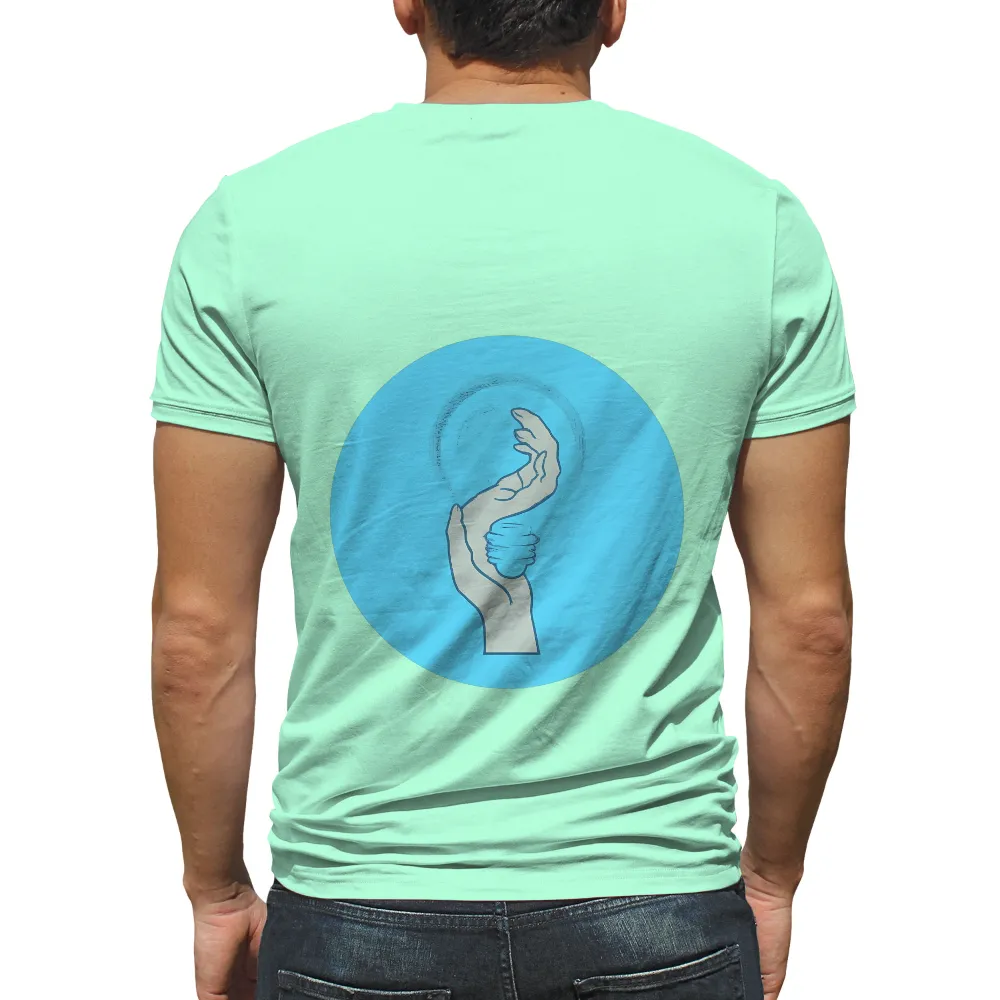 Hand Holding Light Bulb Design: Embrace Creativity and Minimalism|edit design for t shirt