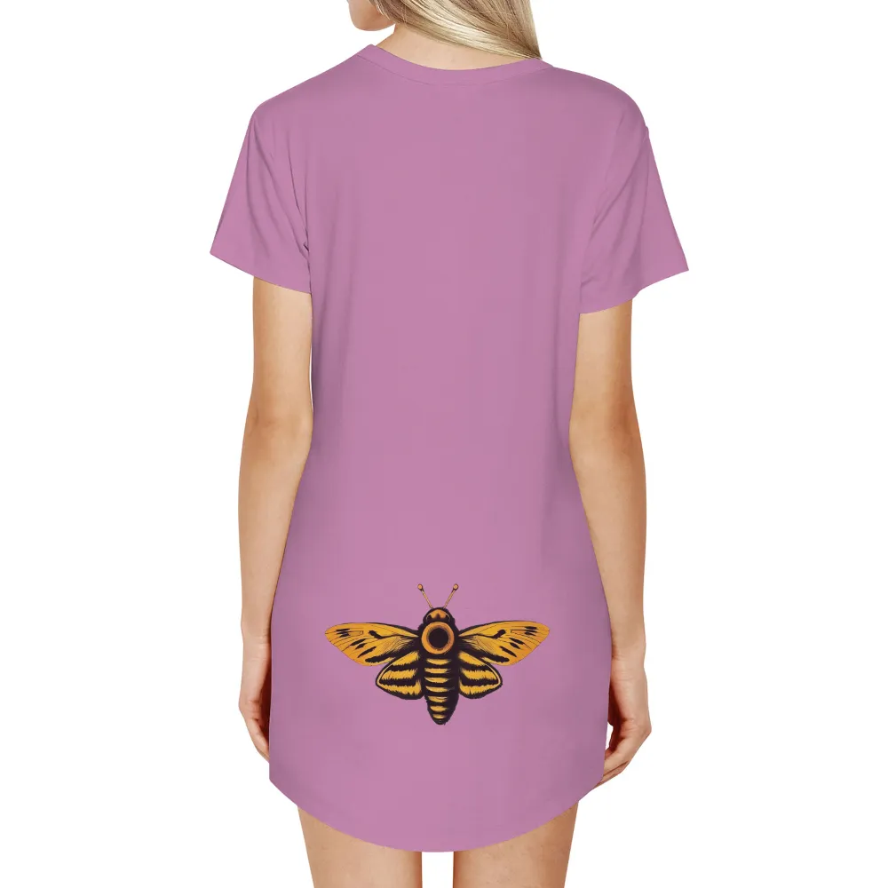 Graphic Tees: The Golden Whisper Moth - Artistic Mystery|t shirt painting on nature