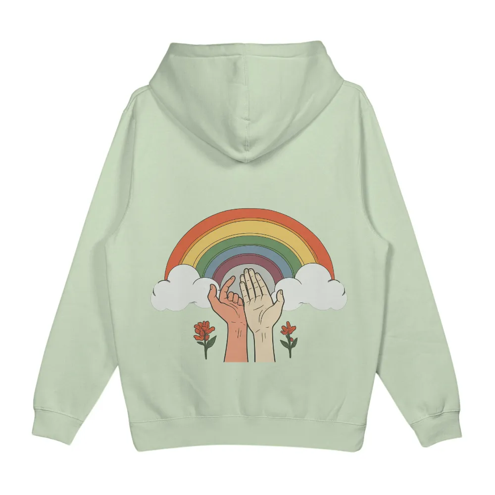 Tee Shirts Printed: Hands of Hope Under the Rainbow|rainbow death star shirt