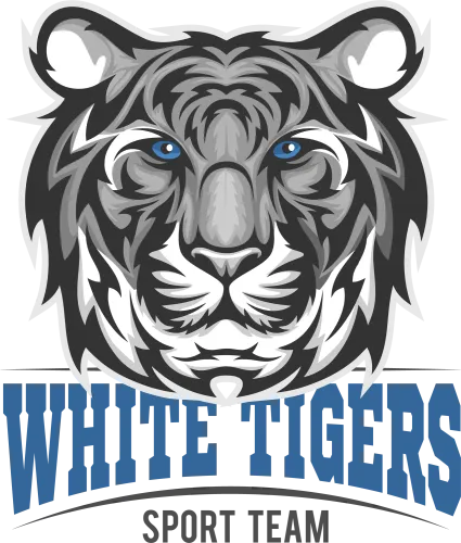 Tee Shirt Printing: White Tiger Sport Team - Strength and Unity