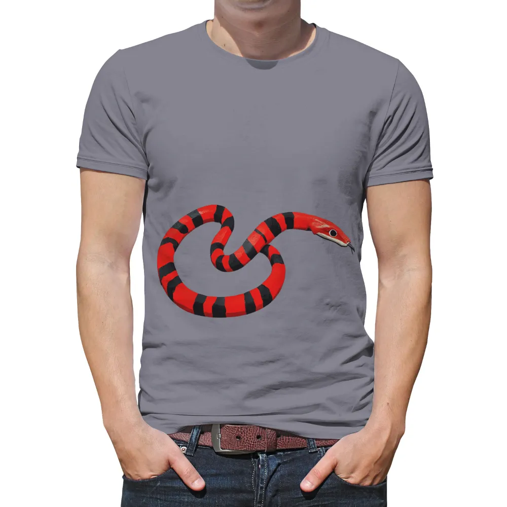 Tee Shirts Printed: Serpent of Shadows - Bold Red and Black Stripes|red sox world series t shirt