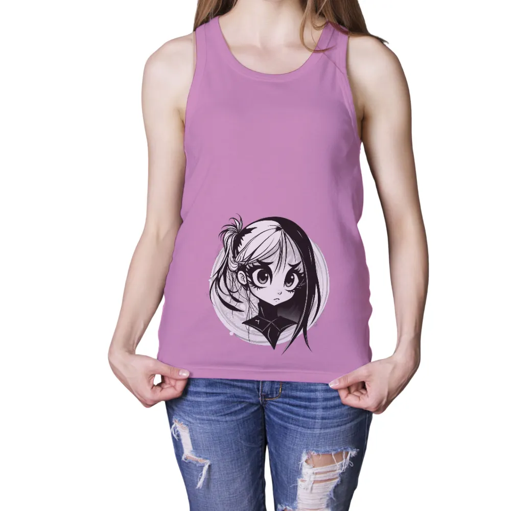 Tee Shirts Printed: Luna's Journey - Anime Duality Design|manga ut demon slayer