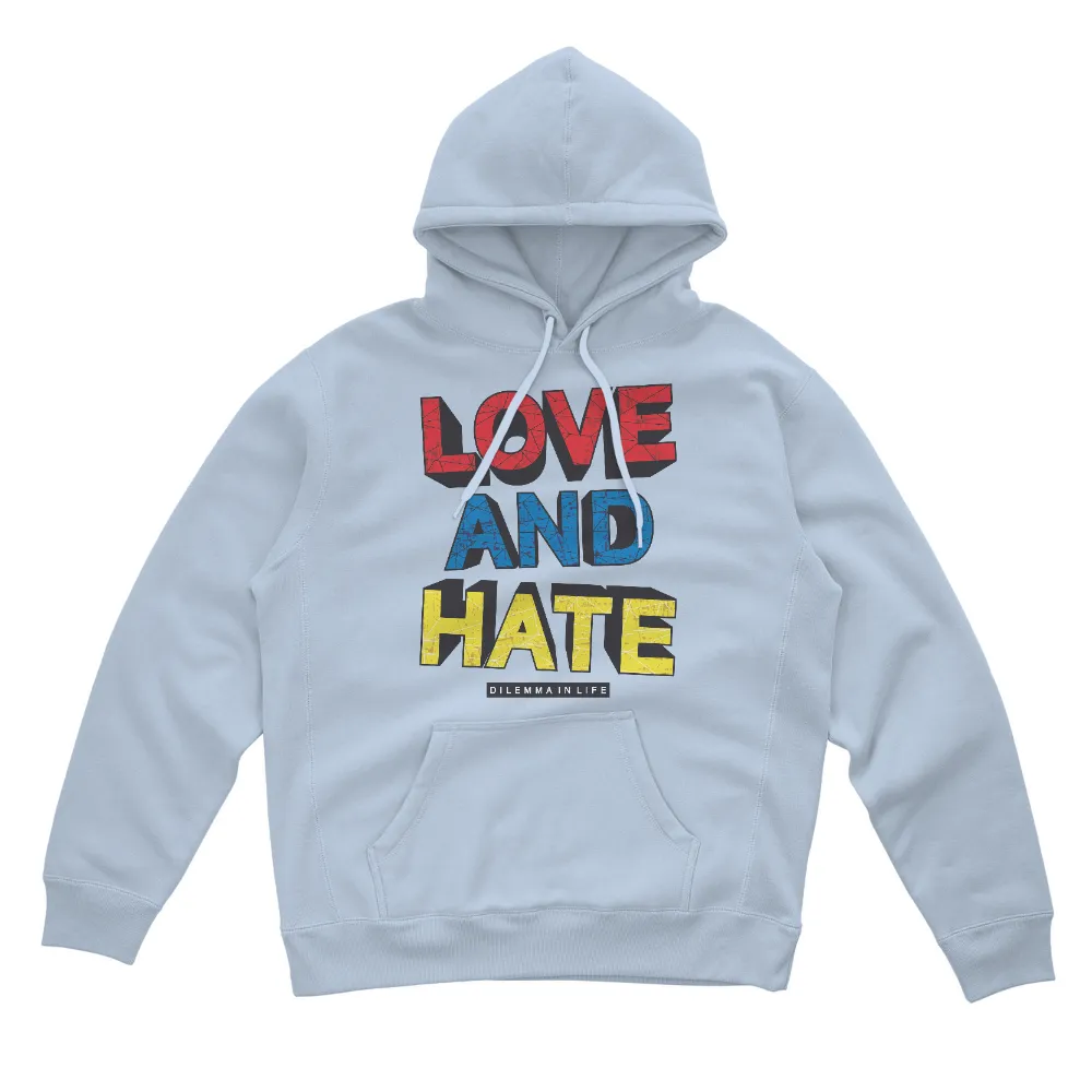 T-Shirts Design: Love and Hate - Dilemma in Life|art shirt target