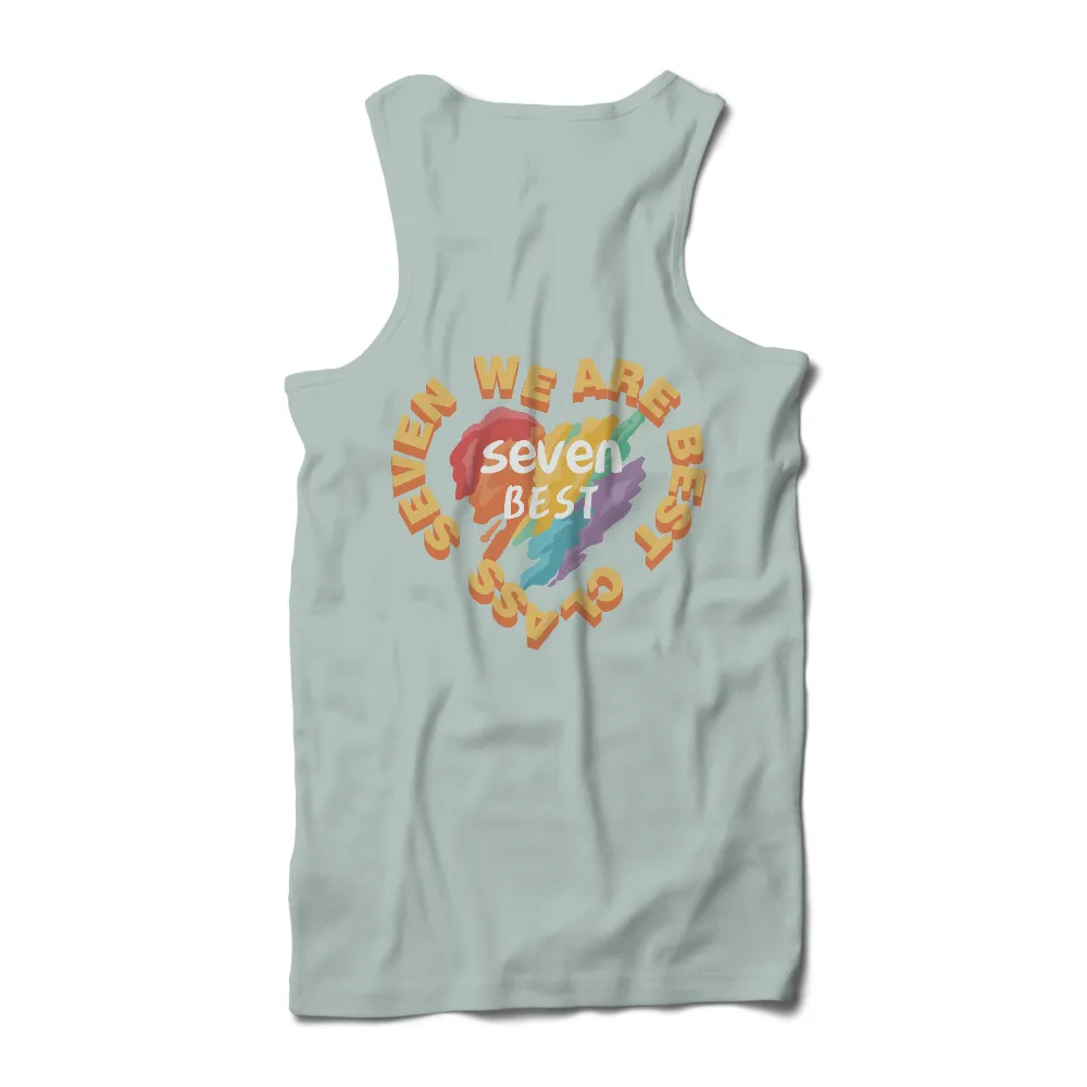 Custom Tee Shirts: Seven Best Friends United in Colorful Heart Design|military purple heart t shirts