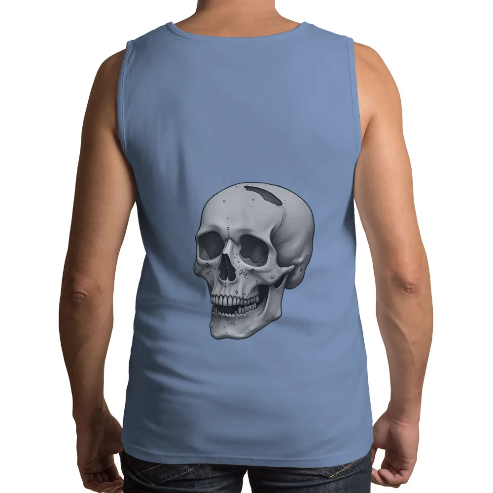 Graphic Tees: Haunting Skull Design - Artistic Life and Death Theme|skull shirt animal crossing