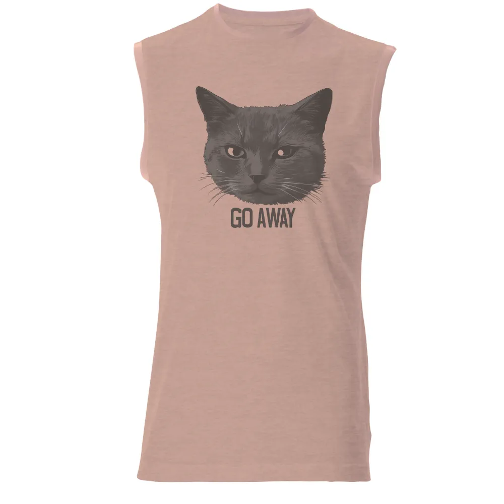 Go Away Cat T-Shirt Printing - Funny & Quirky Design|75th independence day tshirt