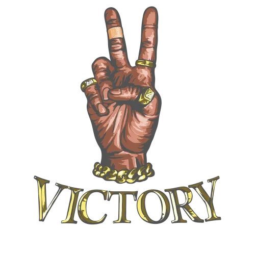 Customized Tee Shirts: Victory - Never Give Up