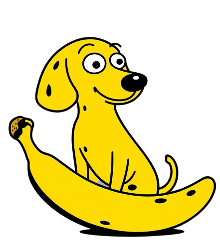 Custom Tee Shirts: Whimsical Banana Dog Design