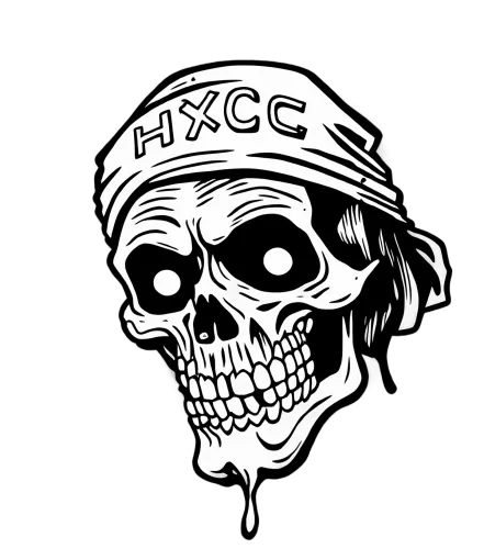 Graphic Tees: Punk Rock Skull - HXCC Bandana Design