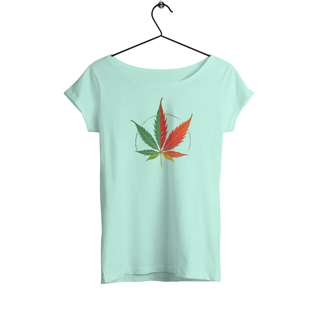 Custom Tee Shirts: Vibrant Reggae Leaf Design|bleach on green shirt