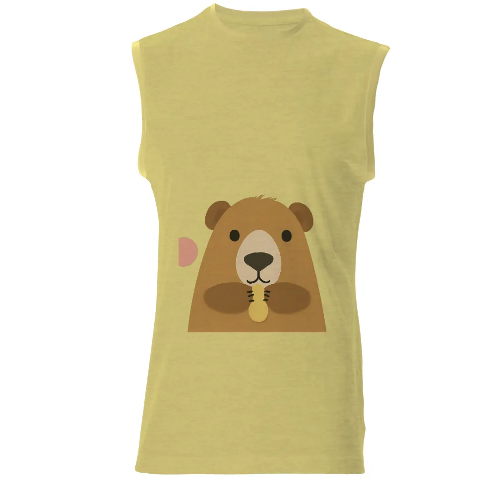 Shirts Graphic Tees: Cute Groundhog with Peanut - Funny & Quotes|cute easter shirts women