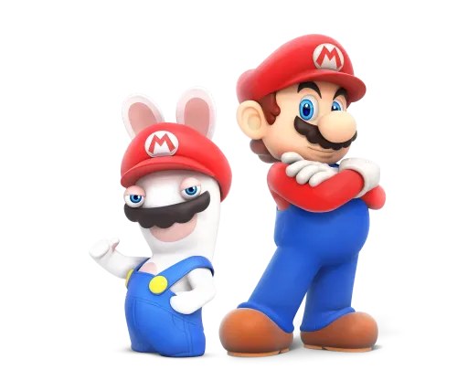 T-Shirt Printing: Rabbid Mario and Original Mario - Gaming Fusion