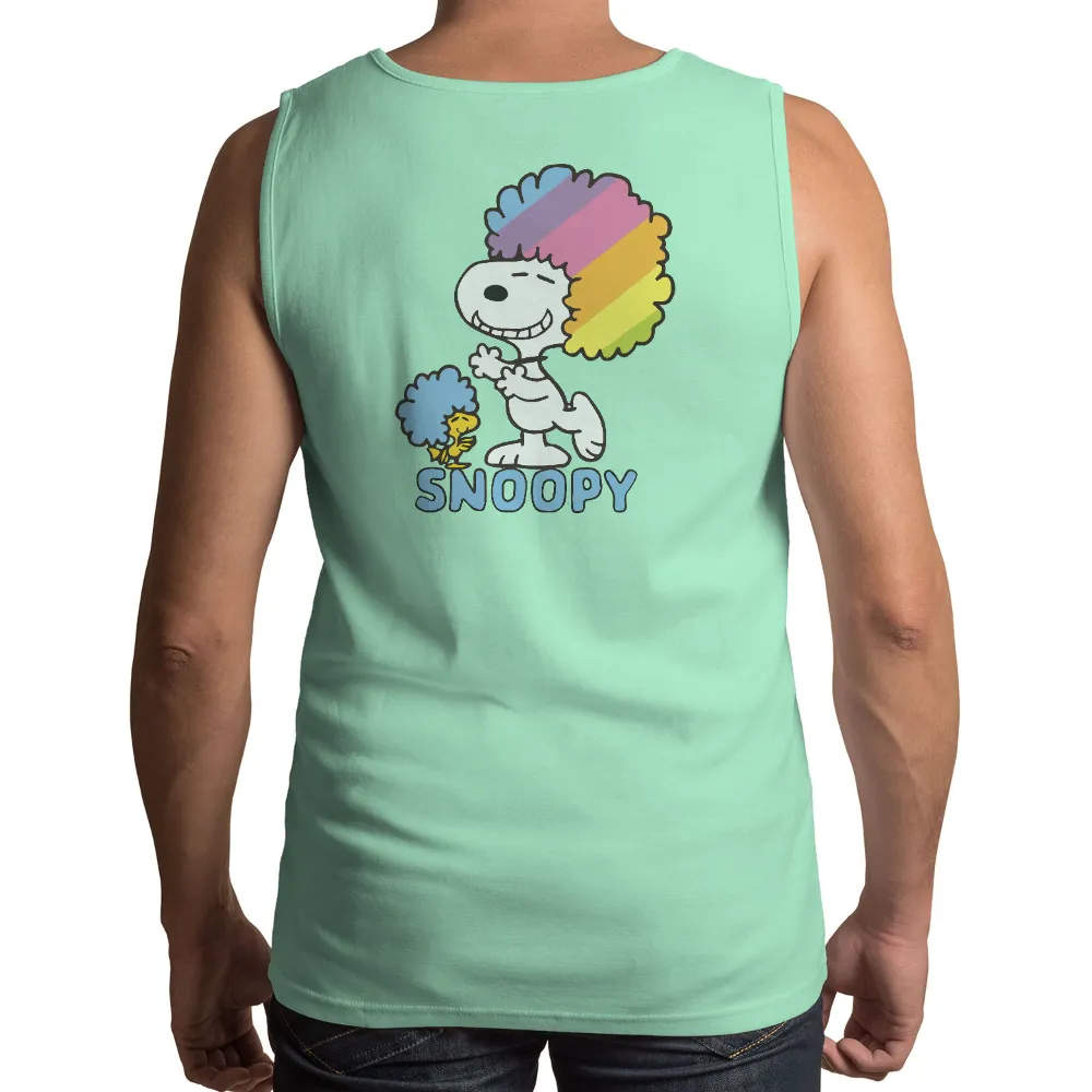 Graphic Tees: Snoopy Rainbow Joy - Pop Culture Nostalgia|boden rainbow t shirt