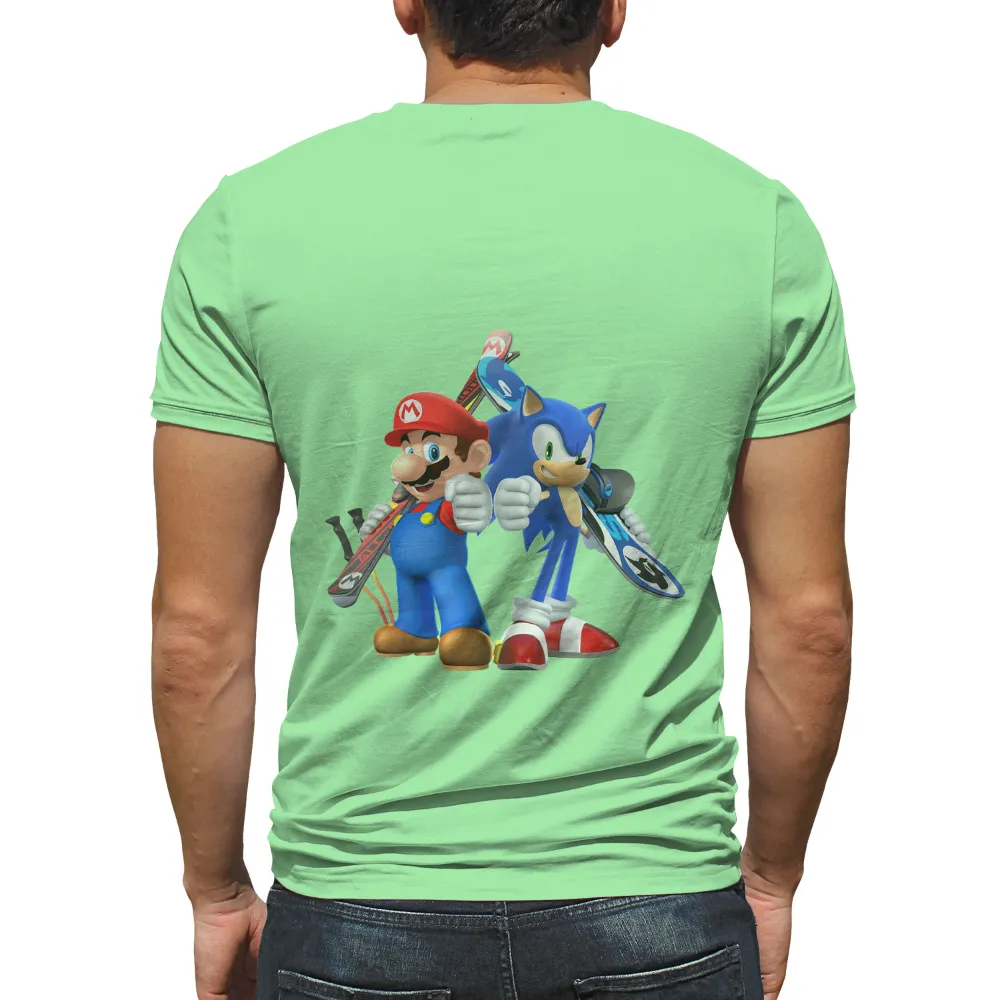 Mario and Sonic T-Shirts Pattern: Celebrating Sports and Friendship|sonic drive in t shirt states