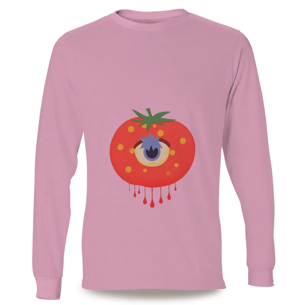 Unique Art Piece: A Whimsical Tomato with an Eye|graffiti eye