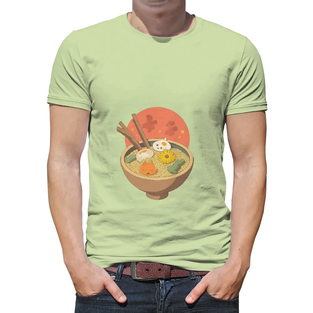 Ramen Bliss: A Warm Bowl of Comfort and Joy - T-Shirts Design|t shirt best cat dad ever