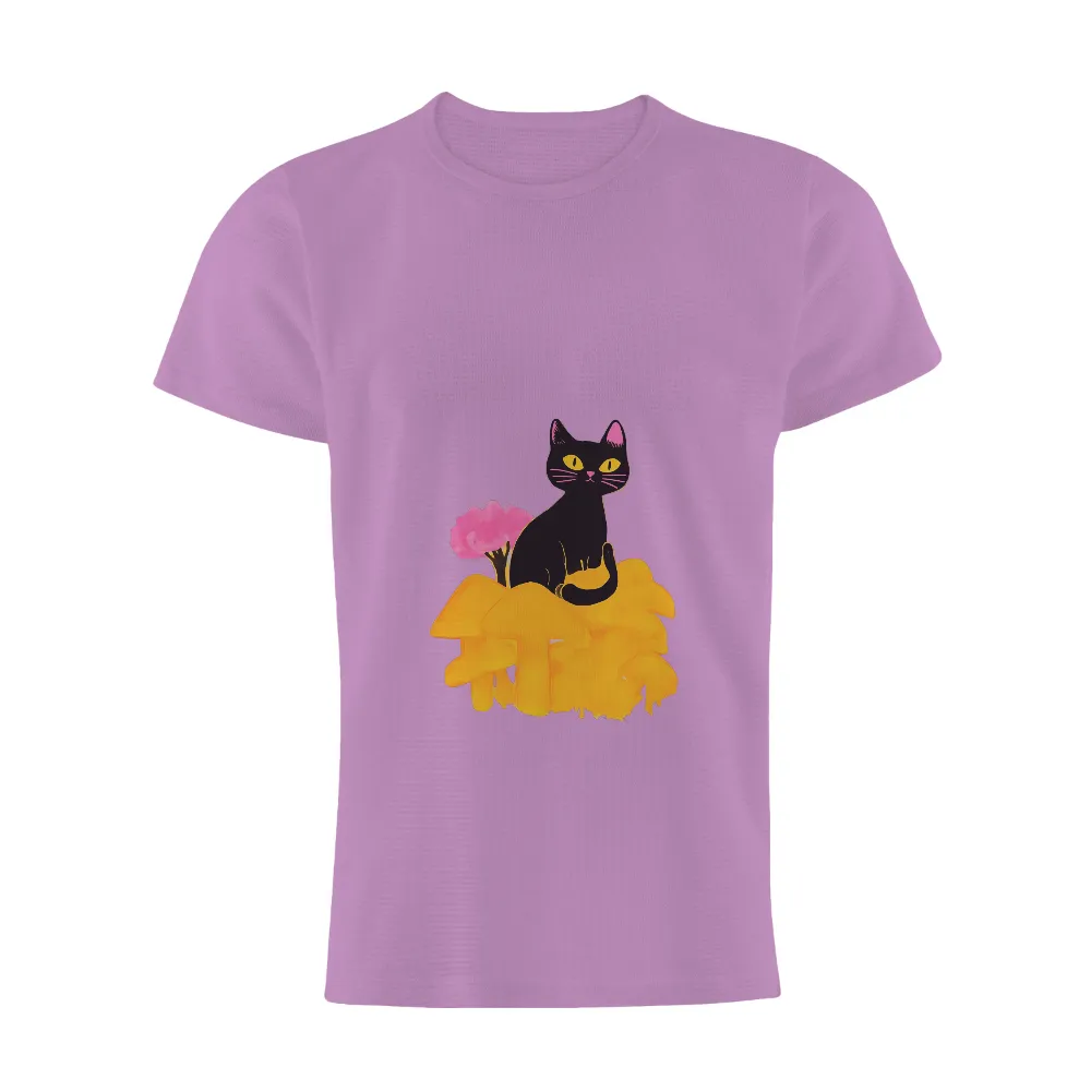 Whimsical Black Cat T-Shirts Design | Fantasy & Nature Inspired| fantasy theme