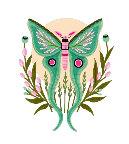 T-Shirts Custom: Nature's Whimsy - Luna Moth Design