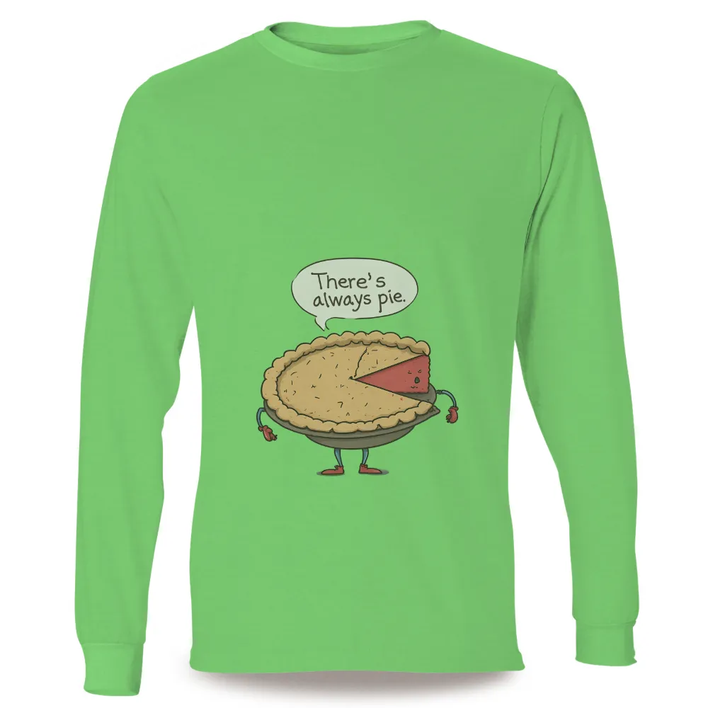 T-Shirt Printing: There's Always Pie - Comfort and Reassurance|custom name cartoon t shirt