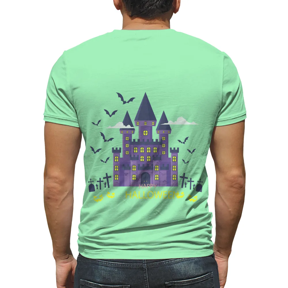 TShirt Design: Explore the Magical Castle of Halloween Night|ghostface button up shirt spirit halloween