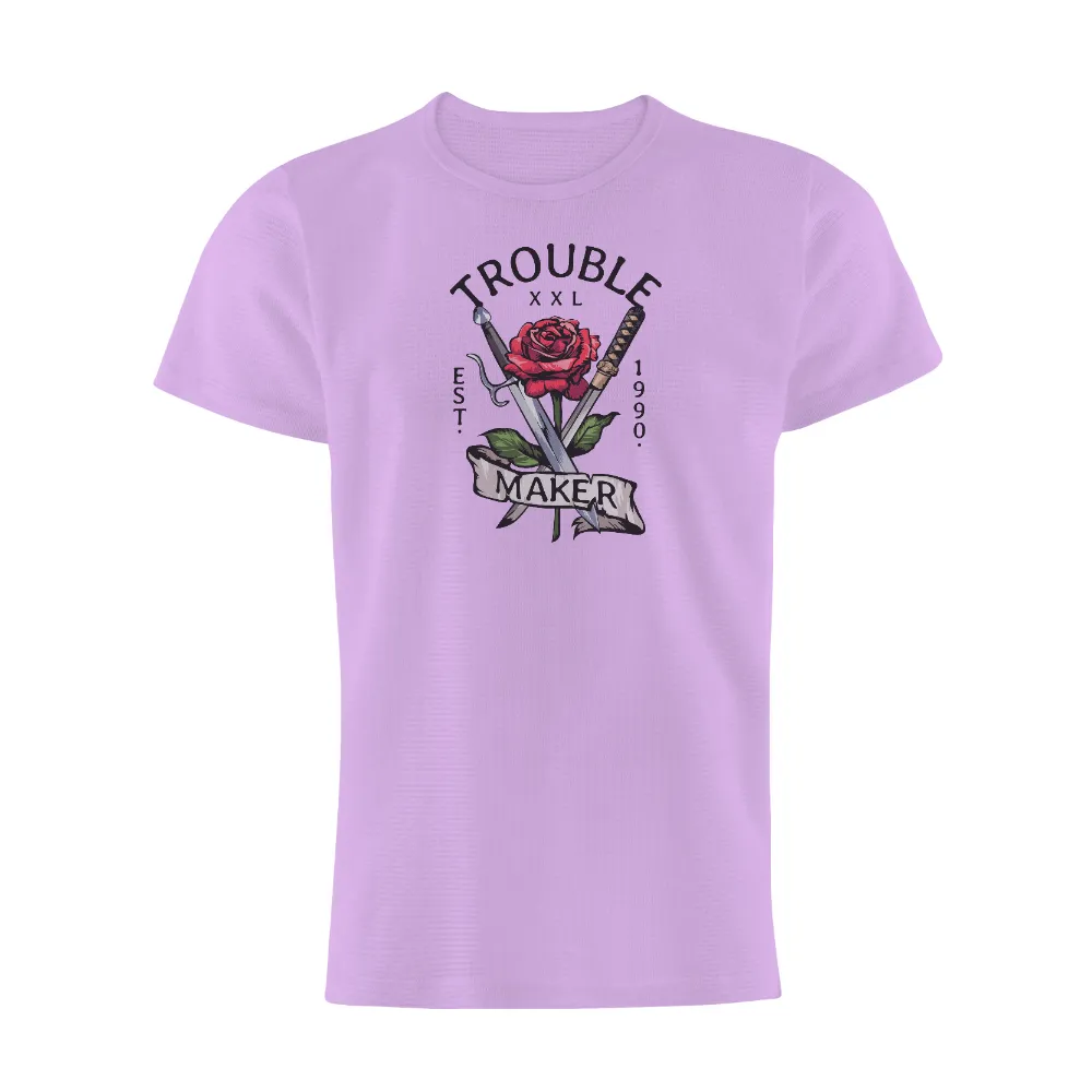 Custom T-Shirt Printing: Swords & Rose - Artistic Balance|owen power