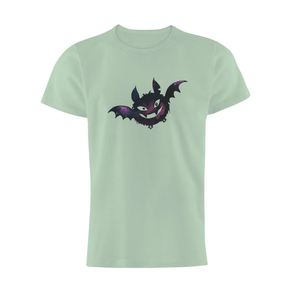 TShirt Design: Quirky One-Eyed Bat - Whimsical Night Creature|bat halloween shirt