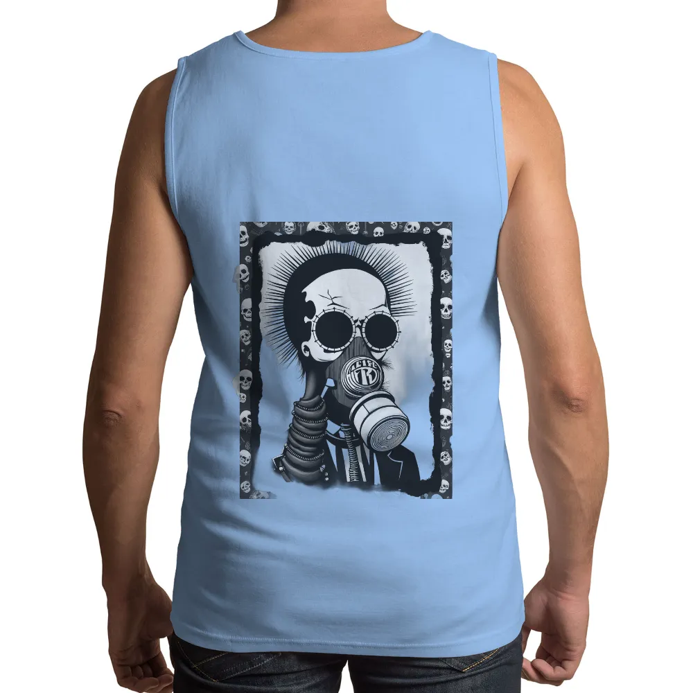 Graphic Tees: The Survivor - Monochrome Gas Mask Design|the dirt miller high life shirt