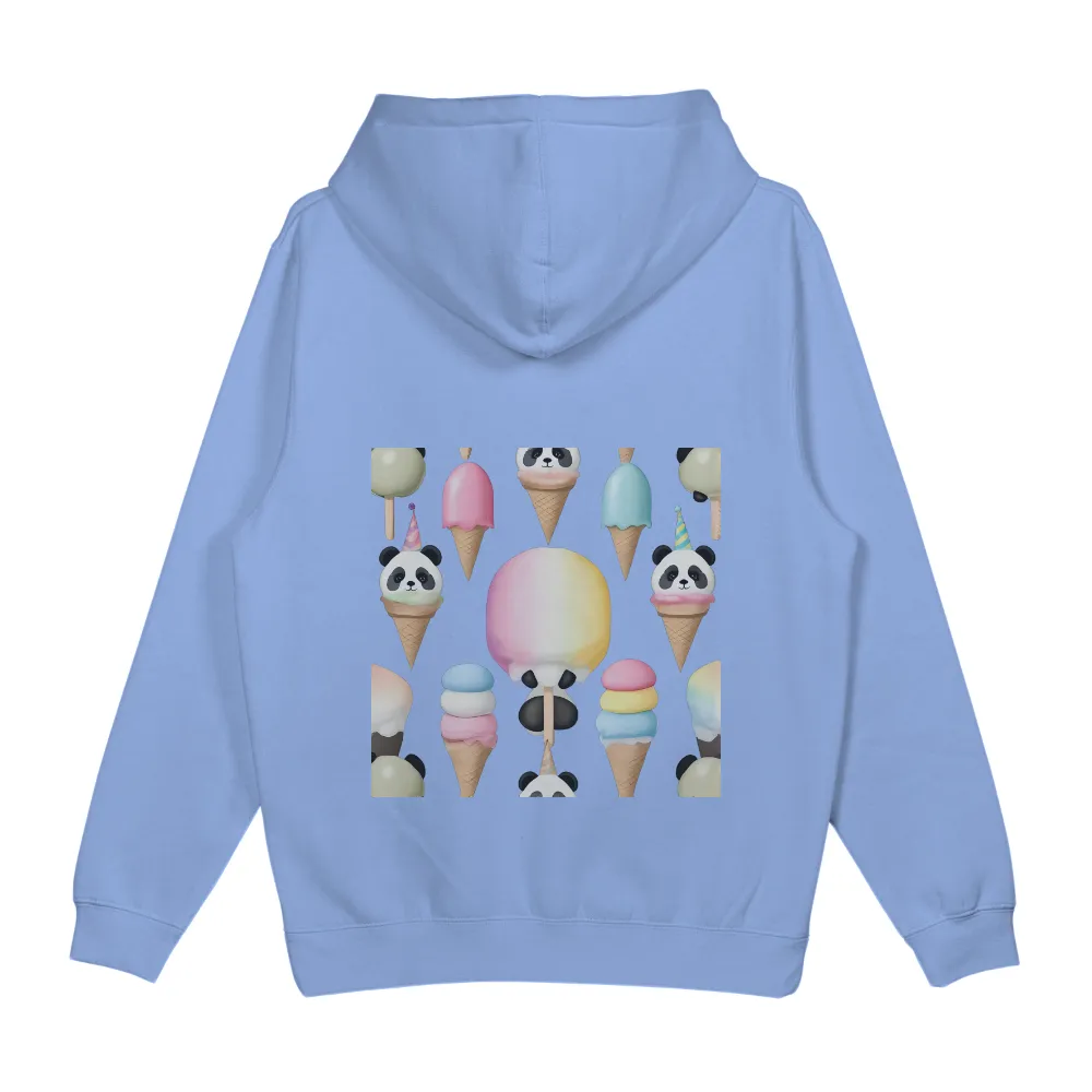 T-Shirts Pattern: Whimsical Panda Ice Cream Cones|human beings 100 organic colors may vary