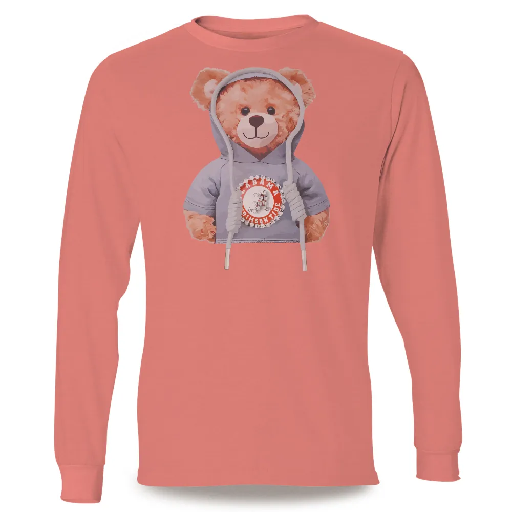 TShirt Design: Teddy Bear Sports Fan in Alabama Crimson Tide Hoodie|nezuko hoodie hot topic