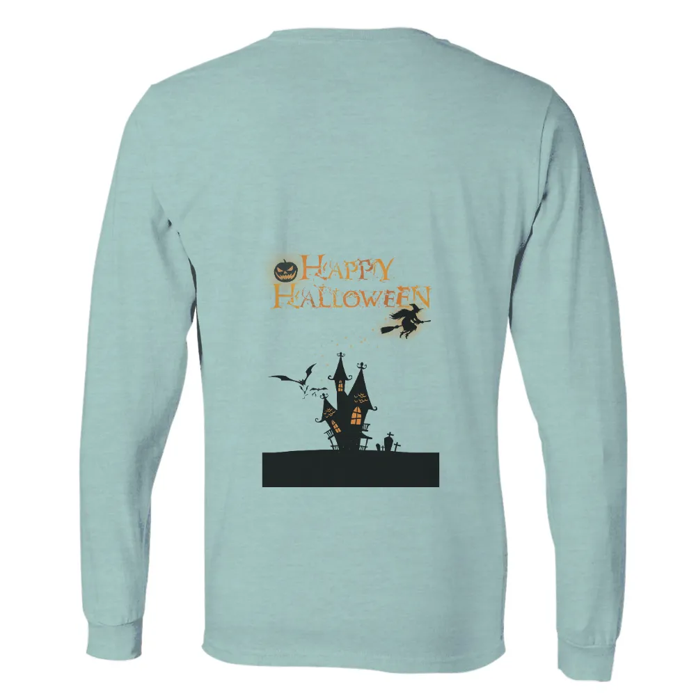 Happy Halloween T-Shirt Printing: Witch's Midnight Flight|men halloween t shirts for adults