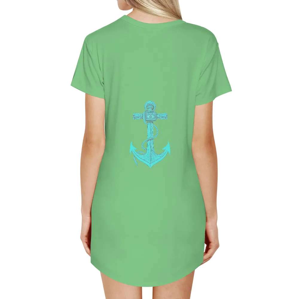 Custom T-Shirt Printing: Vintage Anchor with Eye - Nautical Guidance|derek jeter t shirt vintage