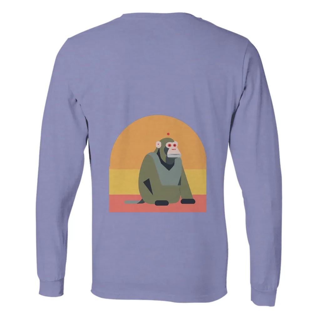 Shirts Graphic Tees: Max the Monkey - Artistic and Expressive Design|monkey in red shirt