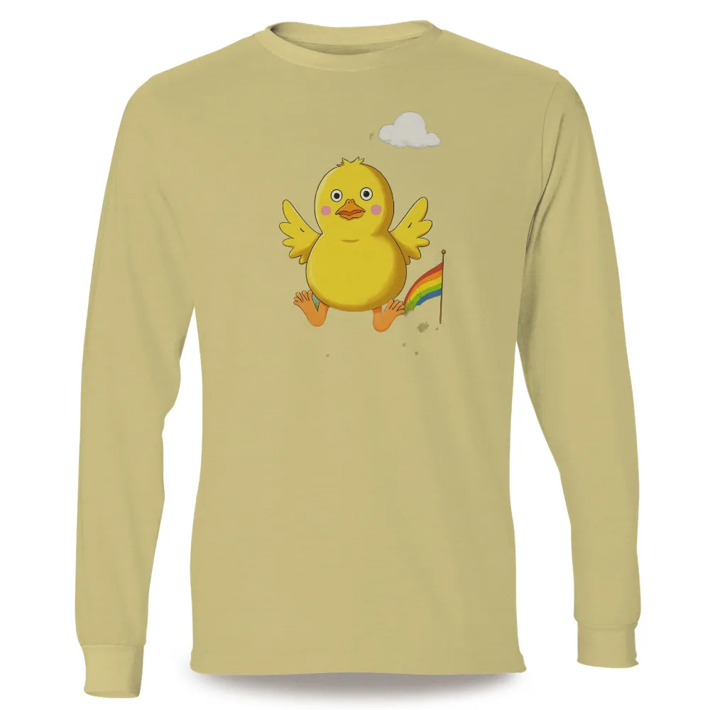 Tee Shirt Printing: Spread Joy with Ducky and Rainbow Flag|dungeons and dragons rainbow shirt