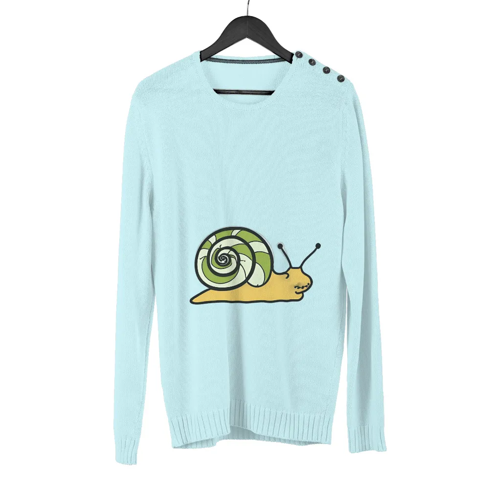 T-Shirt Printing: Swirl the Snail - Artistic Spirals of Growth|neon green pocket t shirts