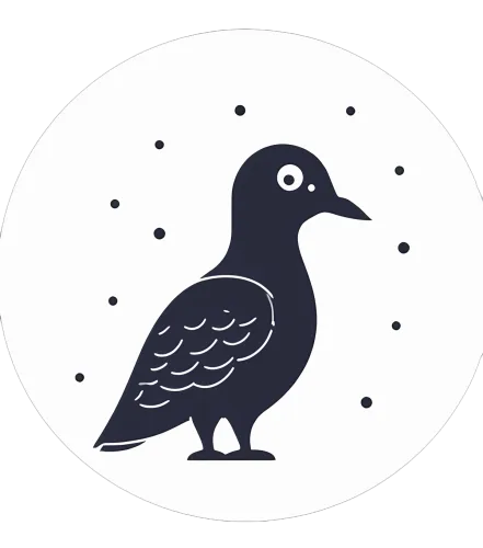 Minimalist Bird Silhouette with Scandinavian Design