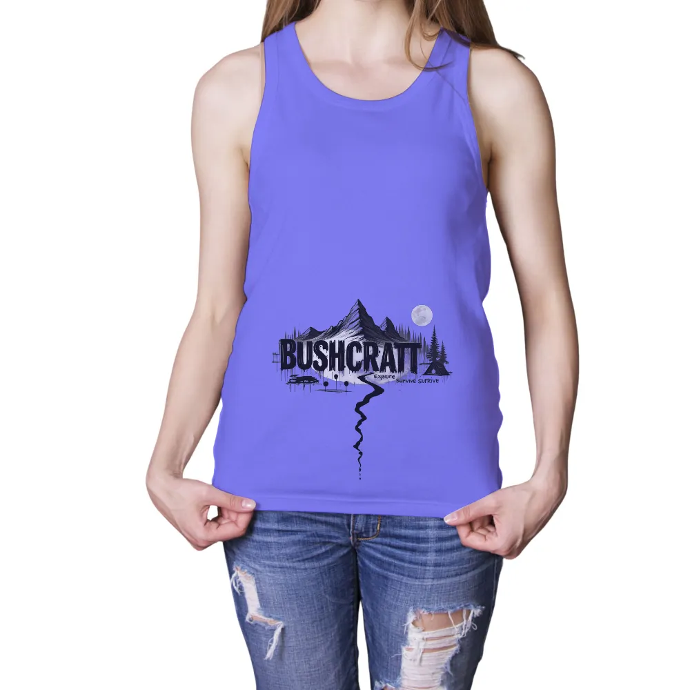 Bushcraft Shirts Graphic Tees: Explore, Survive, Thrive|minecraft sun and moon shirt