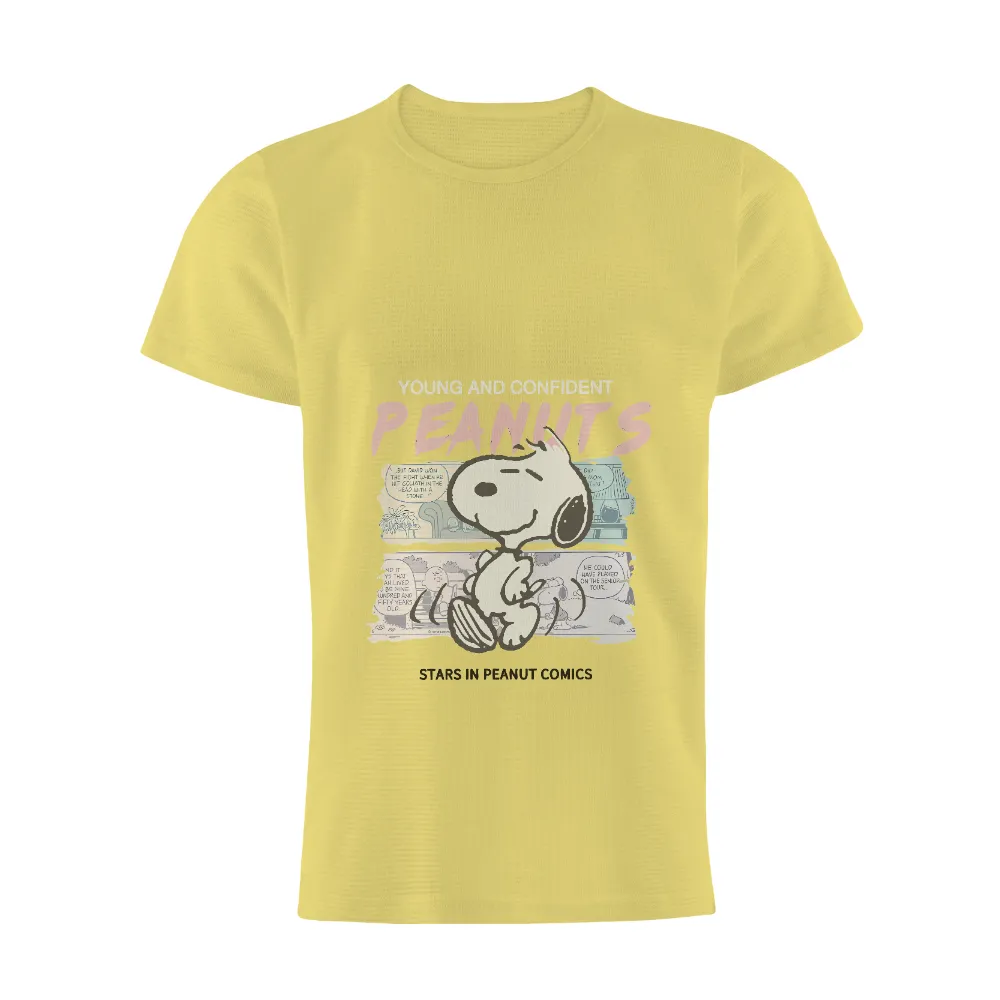 Tee Shirt Printing: Young and Confident Snoopy - Vintage & Retro Design|charizard vintage tee