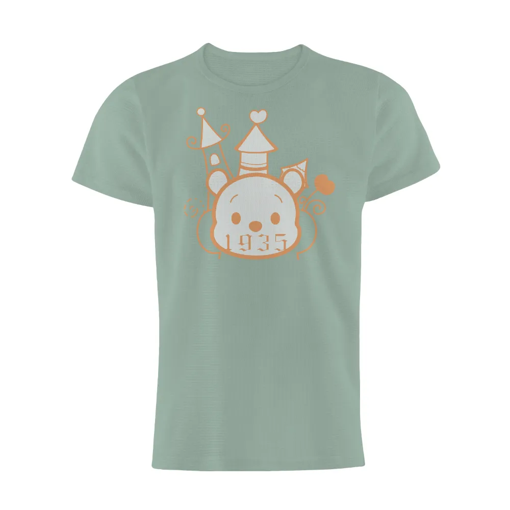 Custom T-Shirt Printing: Whimsical Bear Castle Design|vintage nba logo t shirts