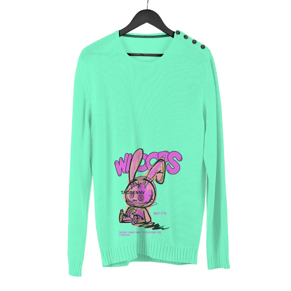 Graphic Tees: Pink Bunny - The Last Thing I Want to Do is Hurt You|pop culture graphic tees