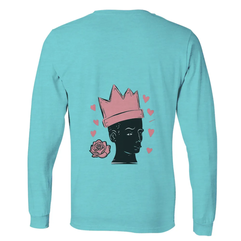 Graphic Tees: Embrace Your Inner Queen with Pink Crown and Hearts|hearts of space t shirt