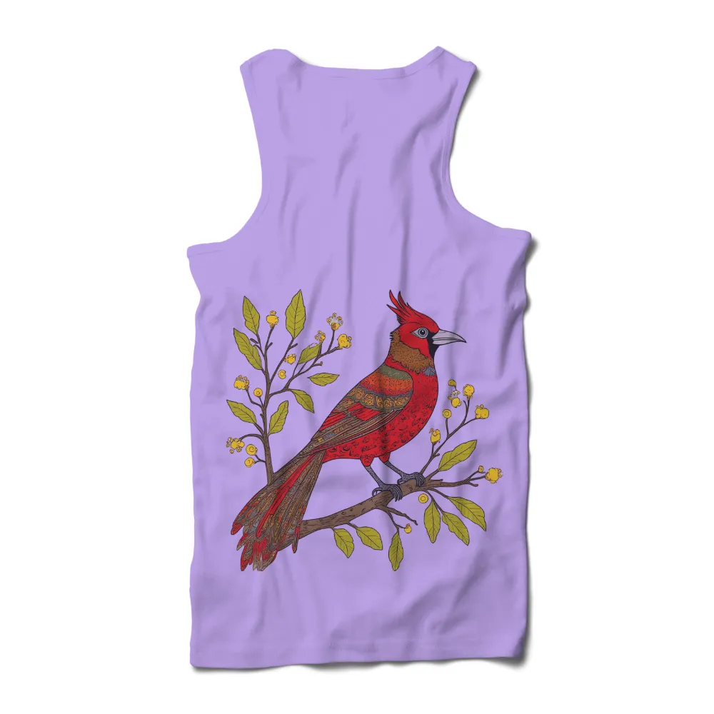 Tee Shirts Printed: Majestic Cardinal in the Forest|long sleeve summer sun protection