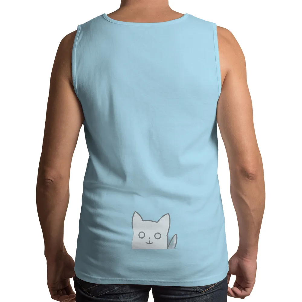 Customized Tee Shirts: Minimalist Cat Design - Innocence and Joy|tanjiro cat shirt