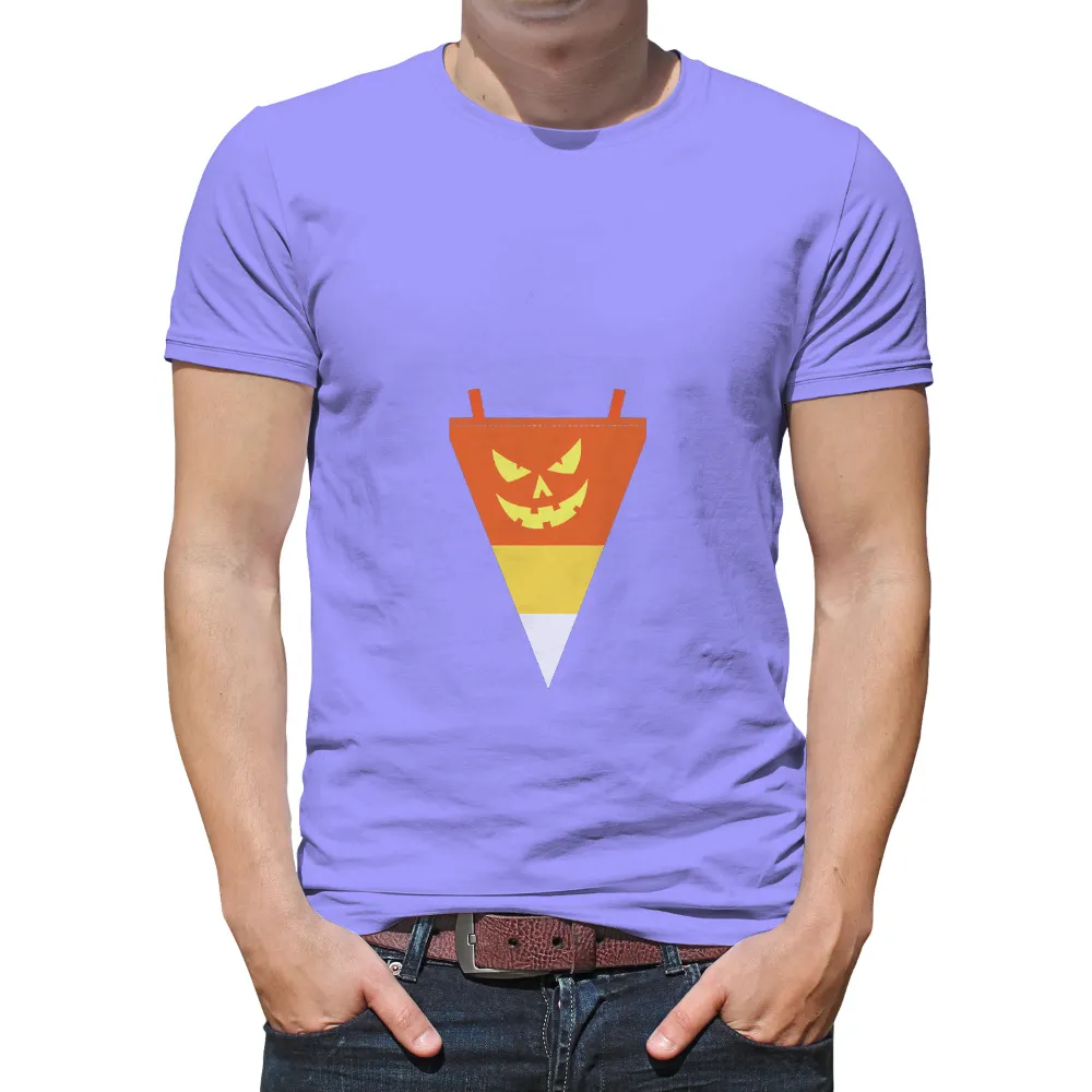 Halloween T-Shirts Design | Spooky Jack-O-Lantern & Candy Corn| yellow