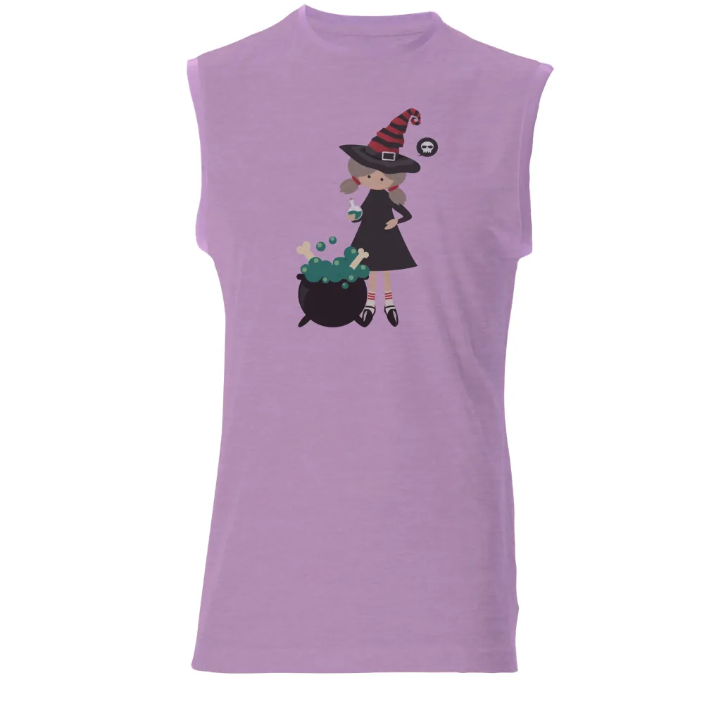 Graphic Tees: Joyful Witch Spreading Happiness with Magic Potion|reign forest fronds camp shirt